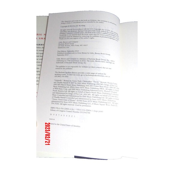 The Casual Vacancy by J K Rowling 2012 Hardcover Dust Jacket HCDJ - Picture 8 of 15